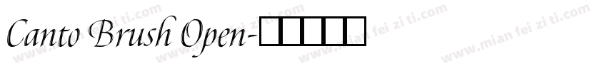 Canto Brush Open字体转换
